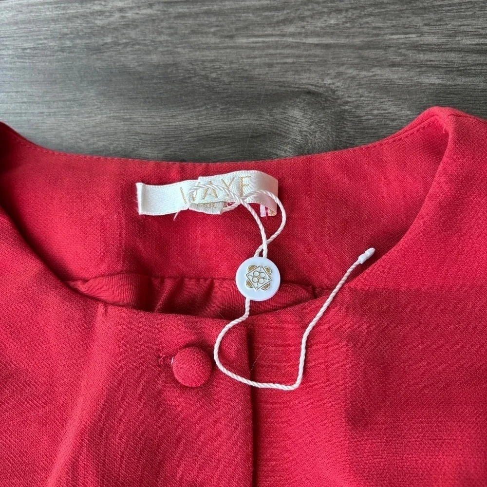 WAYF NEW Button Down Mini Fitted Classic Red Dress
